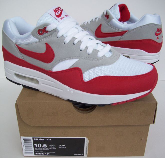 red white and grey air max