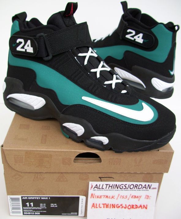 Nike Air Griffey Max 1 Emerald Griffeys (Black/White-Freshwater-sprt ...