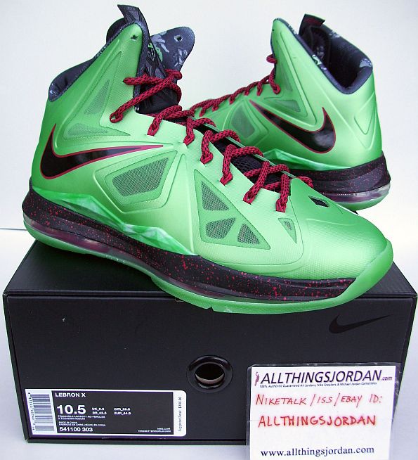 Nike Air Max Lebron X Jades 541100 303 (lebron James 10th Shoe) (trmln 