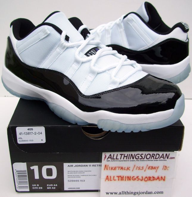 Air Jordan 11 Retro Low Concords Whiteblack Dark Concord 528895 153 Size Us 10