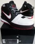 Zoom Lebron 6 white red black Sz 11