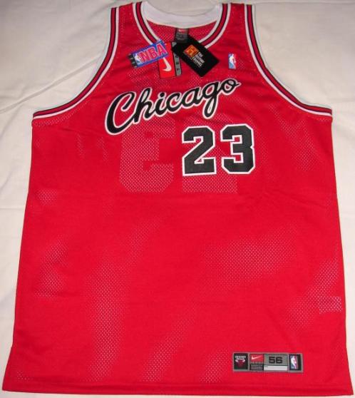 Michael Jordan Authentic Chicago Bulls Cursive Away Jersey page
